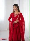 KF 102 Kalaai Georgette Embroidery Kurti With Bottom Dupatta 